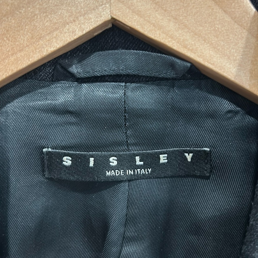 Sisley Made in Italy Wool Stretch Blazer Womens Size 8 Single Breasted 4 Button - Picture 2 of 13